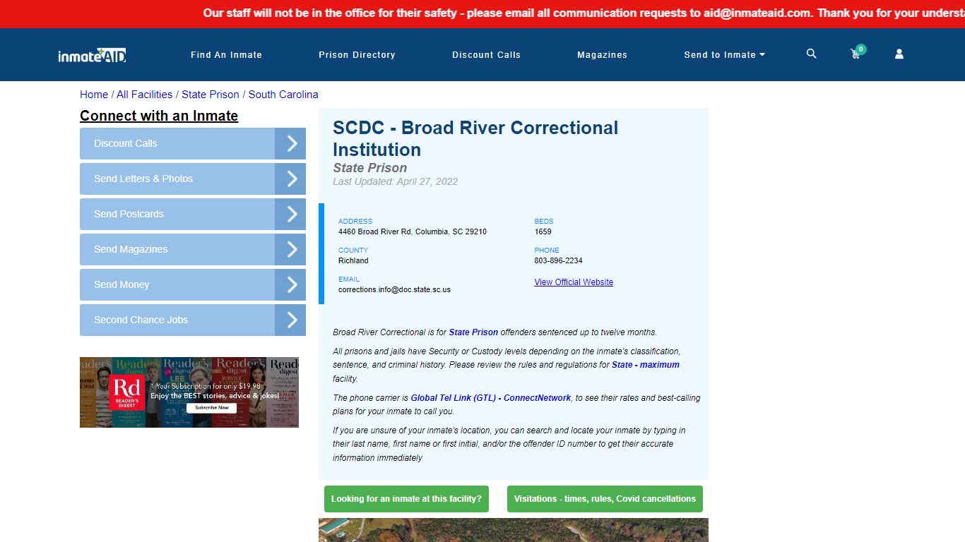 SCDC - Broad River Correctional Institution & Inmate ...